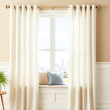 Wicker Wooden Wrap Finial Extendable Curtain Rod Beige 19MM (Hardware Included)