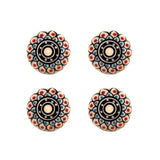 White & Black Ceramic Decorative Knobs - Set Of 4