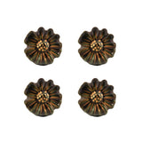 Green & Gold Ceramic Decorative Knobs - Set Of 4