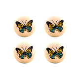 Yellow Butterfly Drawer Knob- Set Of 4