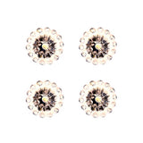 Glass Flower Drawer Knob- Set Of 4