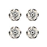 Flora Distressed White Drawer Knob- Set Of 4
