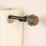 Spectra Metal Extendable Curtain Rod Black 19MM (Hardware Included)