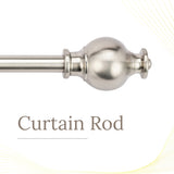 SS Typho Finial Extendable Curtain Rod SS 19MM (Hardware Included)
