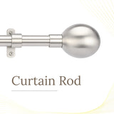 SS Ball Finial Extendable Curtain Rod SS 19MM (Hardware Included)