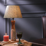 Vintage Handcrafted Lamp With Pastel Green Shade