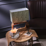 Rectangular Lamp With Pastel Green Shade