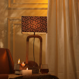 Cylindrical Lamp With Traditional Black Shade