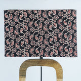 Cylindrical Lamp With Traditional Black Shade