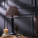 Vintage Blue Lamp With Traditional Black Shade