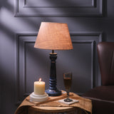 Vintage Blue Lamp With White Shade