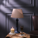 Vintage Blue Lamp With White Shade