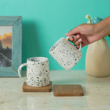 White Terrazzo Mug Set of 2