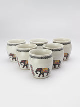 Ceramic Kullad- Elephant (Set of 6)