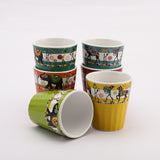 Ceramic Rainbow Elephant Kullad - Set of 6