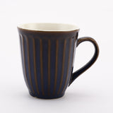 Ceramic Blue Gold Glazed Mug- Set of 6