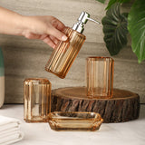 Acrylic Bath Accessory Set- Gold