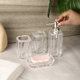 Acrylic Bath Accessory Set- White