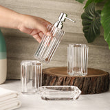 Acrylic Bath Accessory Set- White