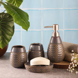 Ceramic Bath Accessory Set- Grey
