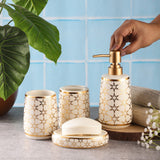 Ceramic Star Bath Accessory Set- White