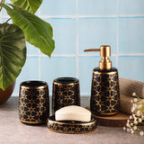 Ceramic Star Bath Accessory Set- Black