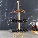 Clear Glass Three-Tier Cupcake Stand