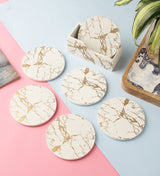 Wooden Texture Coaster- Set of 6