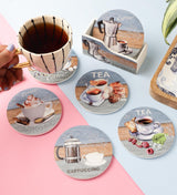 Graphic Tea Coaster - Set of 6