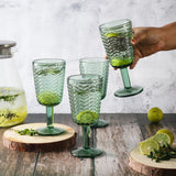 Chevron Goblet- Green