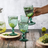 Tinted Cross Goblet- Green