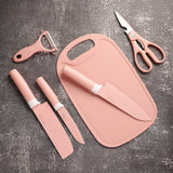 Pink Knife Set With Stand