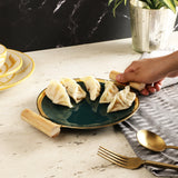 Round Ceramic Platter- Royal Teal