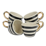 Ceramic Bohemic BW Stripe Cups