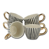 Ceramic Bohemic BW Vertical Cups