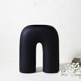 Ceramic Contemporary Vase- Black (Large)