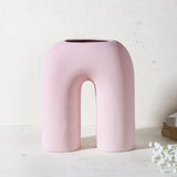 Ceramic Contemporary Vase- Pink (Large)