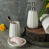 Ceramic Ribbed Bath Accessory