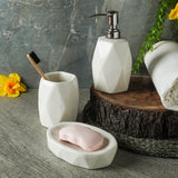 Ceramic Geometric Bath Accessory
