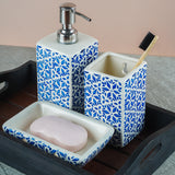 Ceramic Blue Moroccan Bath Accessory