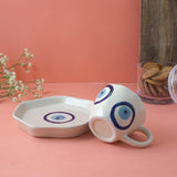 Evil Eye Ceramic Tea Cup and Saucer