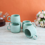 Pastel Green Tea Cups- Set of 6