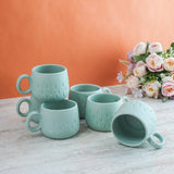 Pastel Green Tea Cups- Set of 6