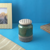 Ceramic Semi-Glazed Storage Jar- Small (Green)