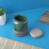 Ceramic Semi-Glazed Storage Jar- Small (Green)