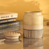 Ceramic Semi-Glazed Storage Jar- Small (Off-White)