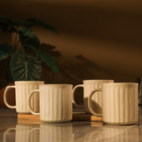 White Striped Ceramic Coffee Mug