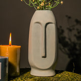 Ceramic Face Vase- Blue
