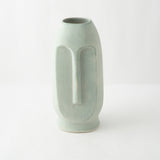 Ceramic Face Vase- Blue