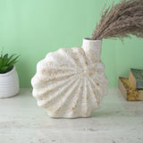 Beige Sprinkled Flower Ceramic Vase